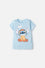 CAMISETAS DE STITCH Y CAPYBARA MANGA CORTA AZUL PARA NIÑO