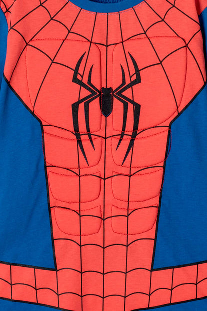 CAMISETAS DE SPIDER-MAN MANGA CORTA AZUL Y ROJO PARA NIÑO