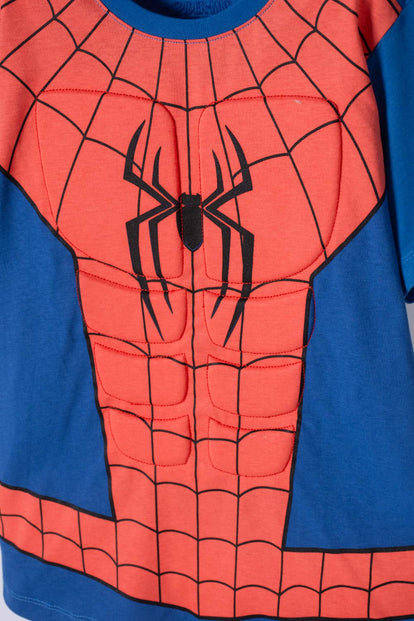 CAMISETAS DE SPIDER-MAN MANGA CORTA AZUL Y ROJO PARA NIÑO