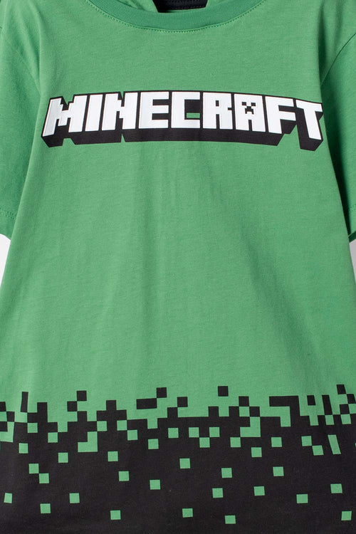 CONJUNTO DE MINECRAFT CON JOGGER VERDE Y NEGRO PARA NIÑO