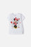 CAMISETAS DE MINNIE MOUSE MANGA CORTA BLANCO PARA NIÑA