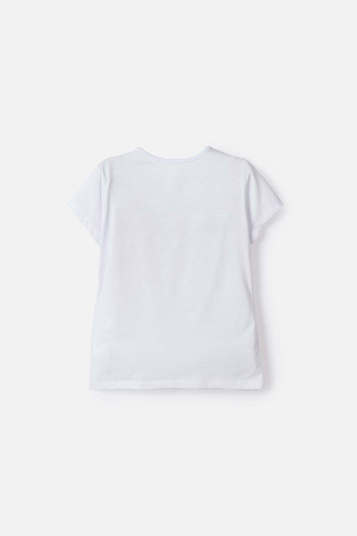 CAMISETAS DE MINNIE MOUSE MANGA CORTA BLANCO PARA NIÑA