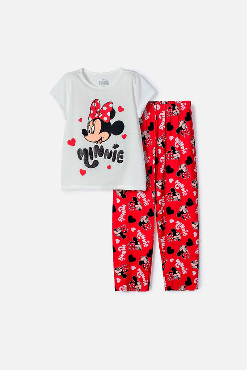 PIJAMA DE MINNIE MOUSE PANTALÓN LARGO MULTICOLOR PARA NIÑA