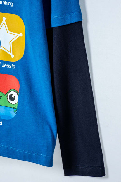 CAMISETA DE TOY STORY MANGA LARGA AZUL PARA NIÑO