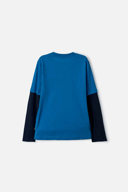 CAMISETA DE TOY STORY MANGA LARGA AZUL PARA NIÑO