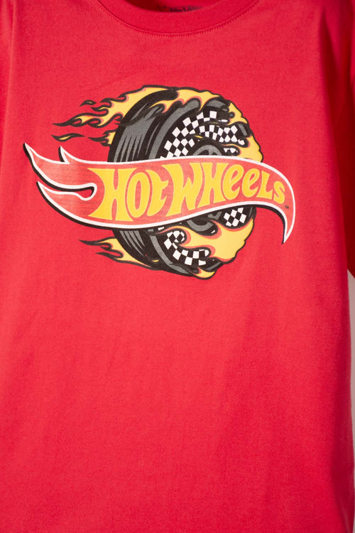 CAMISETAS DE HOT WHEELS MANGA CORTA ROJO PARA NIÑO