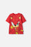 CAMISETAS DE SONIC MANGA CORTA ROJO PARA NIÑO