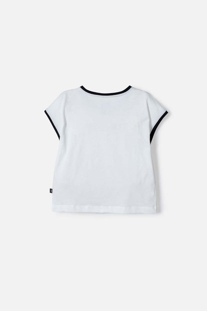CAMISETAS DE K-POP DEMON HUNTERS MANGA CORTA BLANCO PARA NIÑA