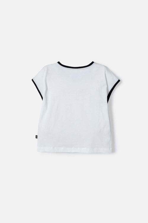CAMISETAS DE K-POP DEMON HUNTERS MANGA CORTA BLANCO PARA NIÑA