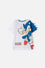 CAMISETAS DE SONIC MANGA CORTA BLANCO PARA NIÑO