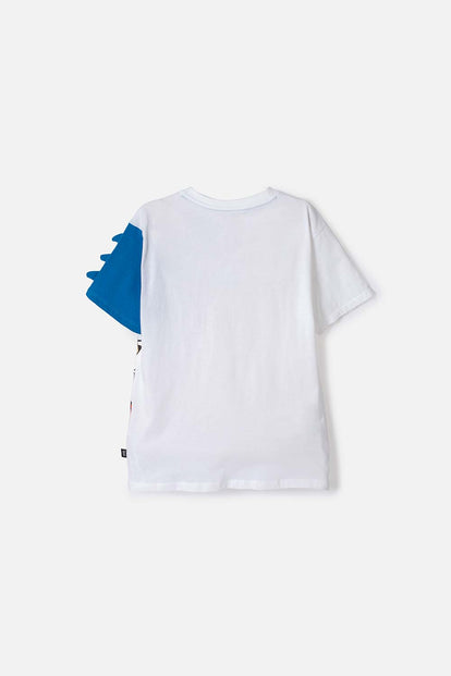 CAMISETAS DE SONIC MANGA CORTA BLANCO PARA NIÑO