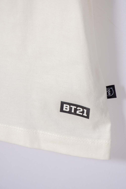CAMISETAS DE BT21 MANGA CORTA MARFIL PARA NIÑA