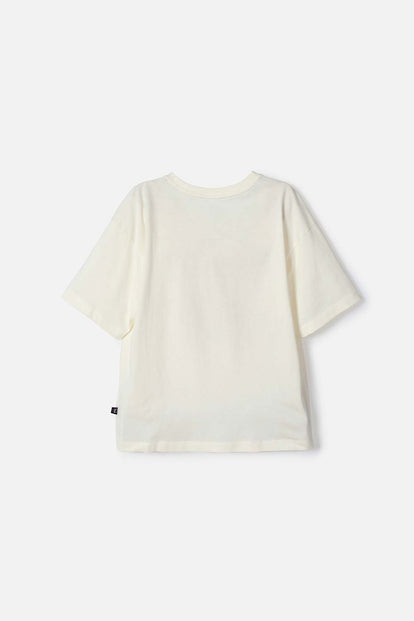 CAMISETAS DE BT21 MANGA CORTA MARFIL PARA NIÑA