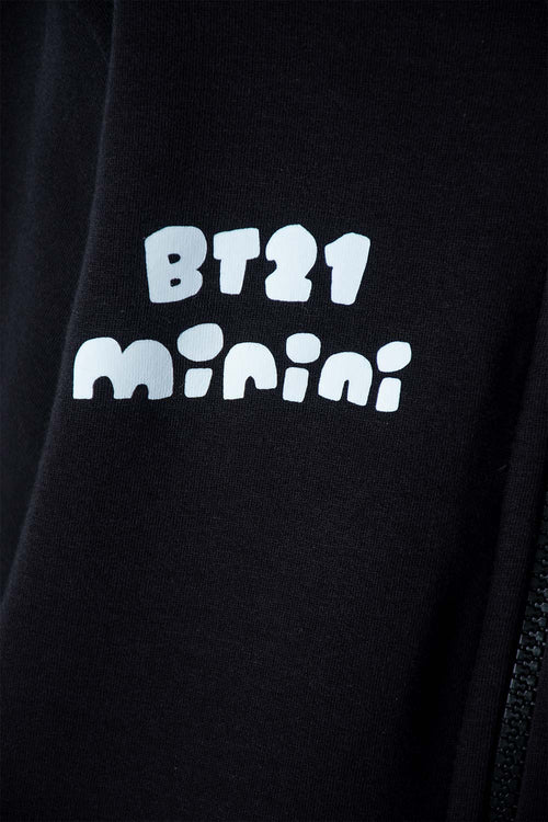 BUZO DE BT21 CON CAPUCHA NEGRO PARA NIÑA