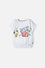 CAMISETAS DE  BT21 MANGA SISA BLANCO PARA NIÑA