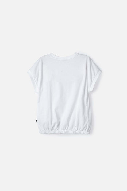CAMISETAS DE  BT21 MANGA SISA BLANCO PARA NIÑA