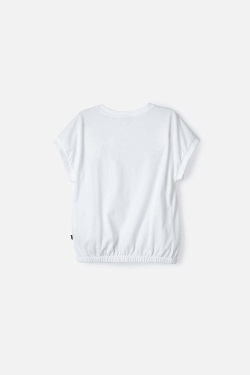 CAMISETAS DE  BT21 MANGA SISA BLANCO PARA NIÑA