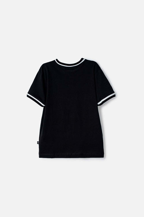 CAMISETAS DE BT21 MANGA CORTA NEGRO PARA NIÑA