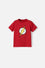 CAMISETA DE FLASH ROJA MANGA CORTA PARA NIÑO 2T A 5T