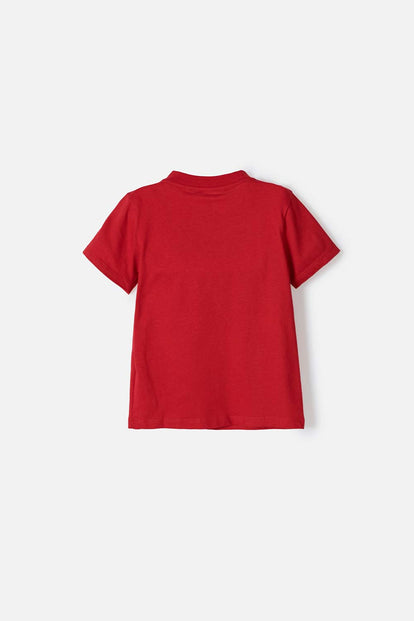 CAMISETA DE FLASH ROJA MANGA CORTA PARA NIÑO 2T A 5T