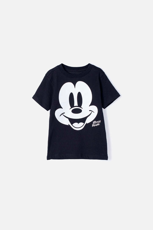 MICKEY MOUSE SHORT SLEEVE BLACK T-SHIRT FOR BOYS 2T TO 5T
