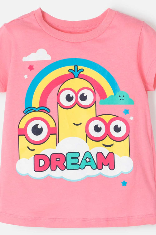 GIRLS' MULTICOLOR MINIONS LONG PAJAMA SET