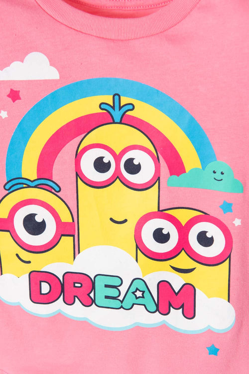 GIRLS' MULTICOLOR MINIONS LONG PAJAMA SET