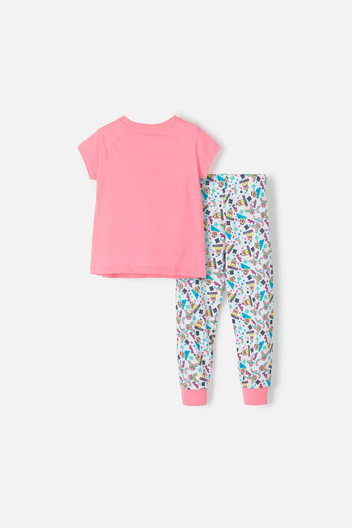GIRLS' MULTICOLOR MINIONS LONG PAJAMA SET