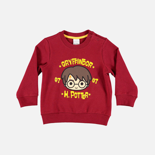 BABY BOY'S WINE RED HARRY POTTER CREWNECK SWEATER