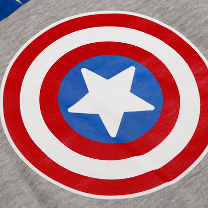 BUZO DE MARVEL ESTAMPADO GRIS Y AZUL PARA NIÑO DE 2T A 5T