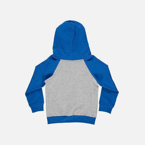 GRAY AND BLUE MARVEL PRINT SWEATSHIRT FOR BOYS SIZES 2T TO 5T