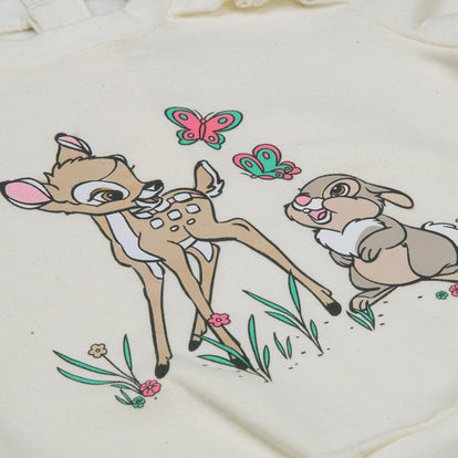 BUZO DE BAMBI CRUDO CON CUELLO REDONDO PARA BEBÉ NIÑA