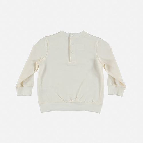 BABY GIRLS' OFF-WHITE BAMBI SWEATSHIRT WITH ROUND NECK