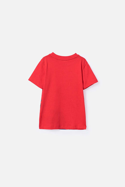 CAMISETA DE SPIDER-MAN MANGA CORTA ROJA PARA NIÑO 2T A 5T