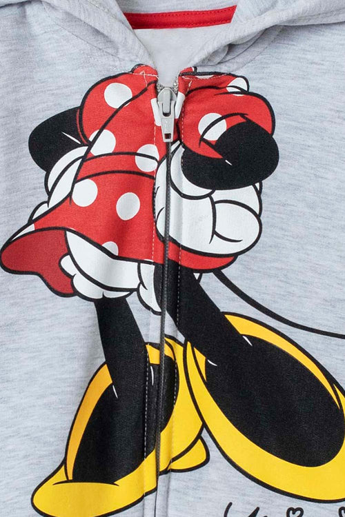 MINNIE MOUSE GRAY HOODIE FOR GIRLS 2T TO 5T