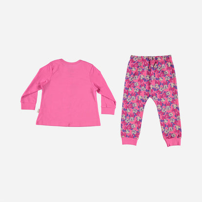 PIJAMA DE BEBÉ NIÑA, MANGA LARGA/PANTALÓN LARGO ROSADA DE MINNIE MOUSE ©DISNEY