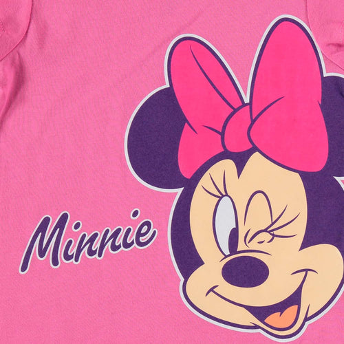 BABY GIRL PAJAMAS, LONG SLEEVE/LONG PANTS PINK MINNIE MOUSE ©DISNEY