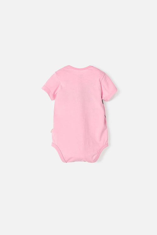 MINNIE MOUSE SHORT SLEEVE PINK BODYSUIT FOR BABY GIRL