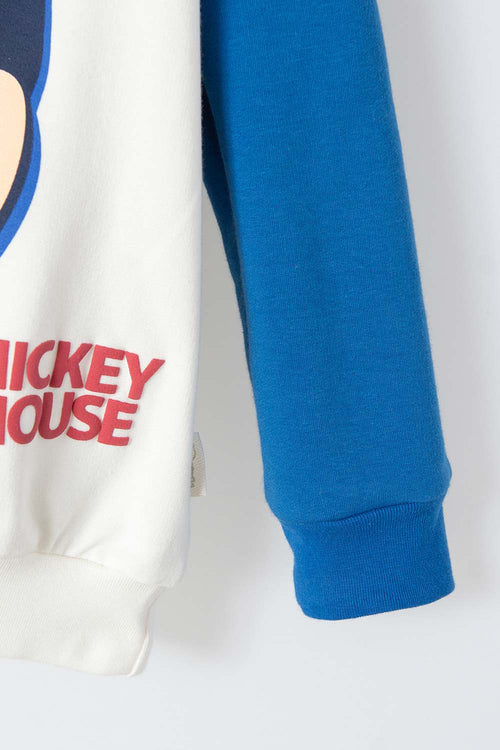 TODDLER BOY'S WHITE, RED, YELLOW, AND BLUE MICKEY MOUSE HOODIE SIZE 2T-5T