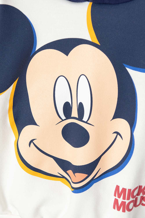 TODDLER BOY'S WHITE, RED, YELLOW, AND BLUE MICKEY MOUSE HOODIE SIZE 2T-5T
