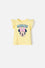 CAMISETA MINNIE MOUSE MANGA CORTA AMARILLA PARA NIÑA 2T A 5T