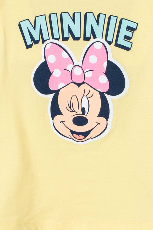 MINNIE MOUSE YELLOW SHORT SLEEVE T-SHIRT FOR GIRLS 2T TO 5T