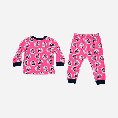 PIJAMA DE MINNIE MOUSE PARA BEBÉ NIÑA, MANGA LARGA Y PANTALÓN LARGO DE LITTLE MIC