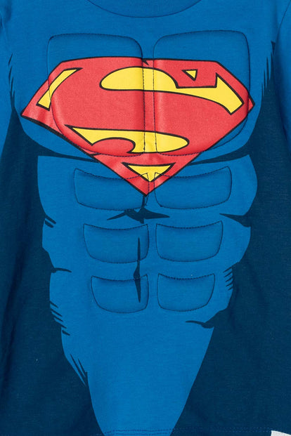 CAMISETA DE SUPERMAN CON CAPA REMOVIBLE PARA NIÑO DE 2T A 5T