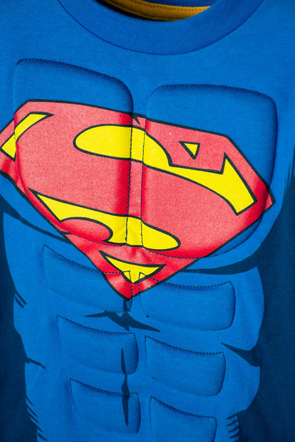 CAMISETA DE SUPERMAN CON CAPA REMOVIBLE PARA NIÑO DE 2T A 5T