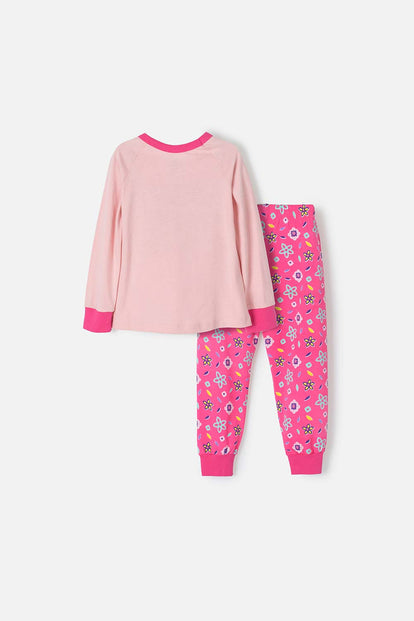 PIJAMA DE ENCANTO CON PATALÓN LARGO ROSADO PARA NIÑA 2T A 5T