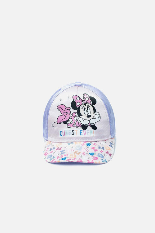 GIRL'S PINK AND LILAC MINNIE MOUSE HAT