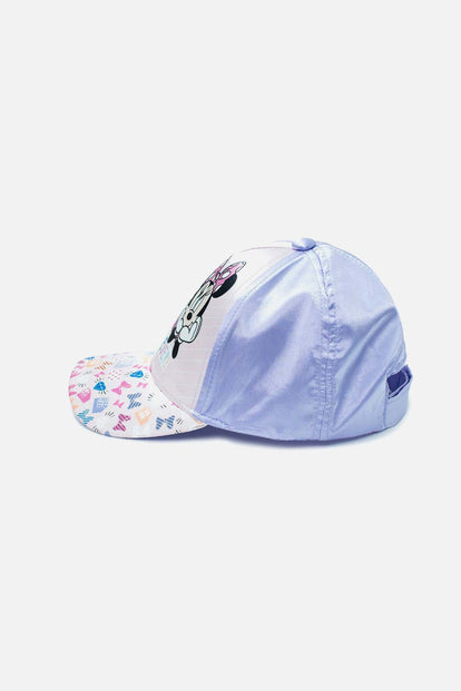 GORRA DE MINNIE MOUSE ROSADA Y LILA PARA NIÑA