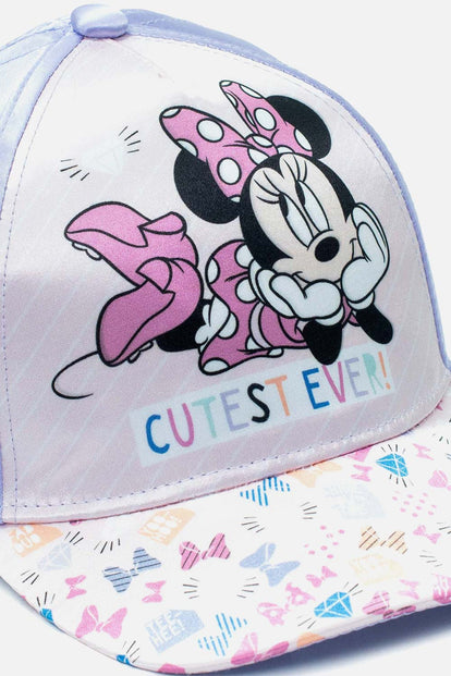 GORRA DE MINNIE MOUSE ROSADA Y LILA PARA NIÑA