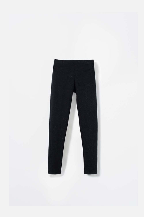 GIRL'S BLACK MIC LEGGINGS WITH RHINESTONES